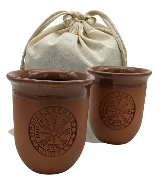 Clay mug set Vegvisir